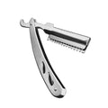 FRCOLOR Stainless Steel Manual Razor Shaver for Men Vintage Folding Straight Razor Beard Shaving Tool Eyebrow Shaping Haircut