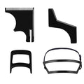 Vtrem Men's Beard Shaping Tools: 4-Pcs Black Hair Styling Template Kit Hairline Neckline Template Guide Tools for Men Beard Goatee Grooming and Trimming Kit