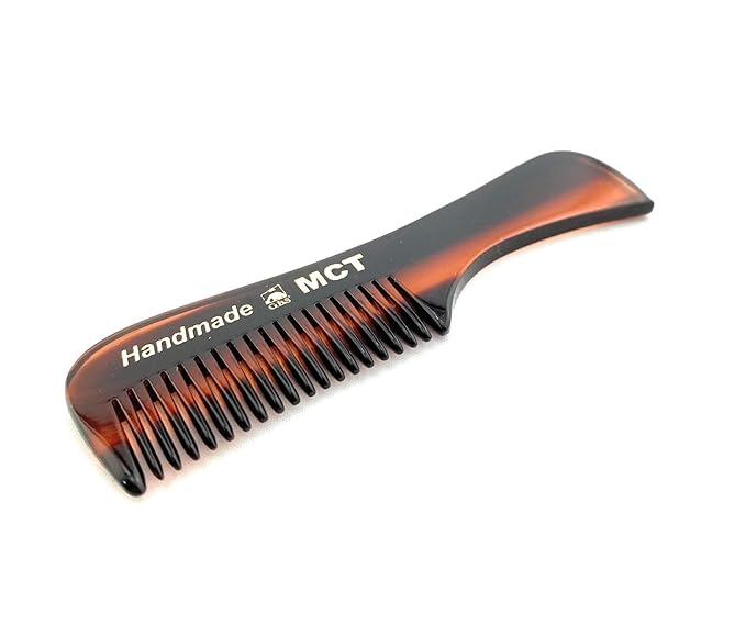 G.B.S MCT Handmade Fine-Toothed Beard Mustache Comb, Saw-Cut and Hand Polished