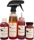 Horse Gallop Glitter Gift Set, 4 Items - Hoof Polish, Body Glitter, Mane and Tail Gel, Shimmer Body Spray (Red)