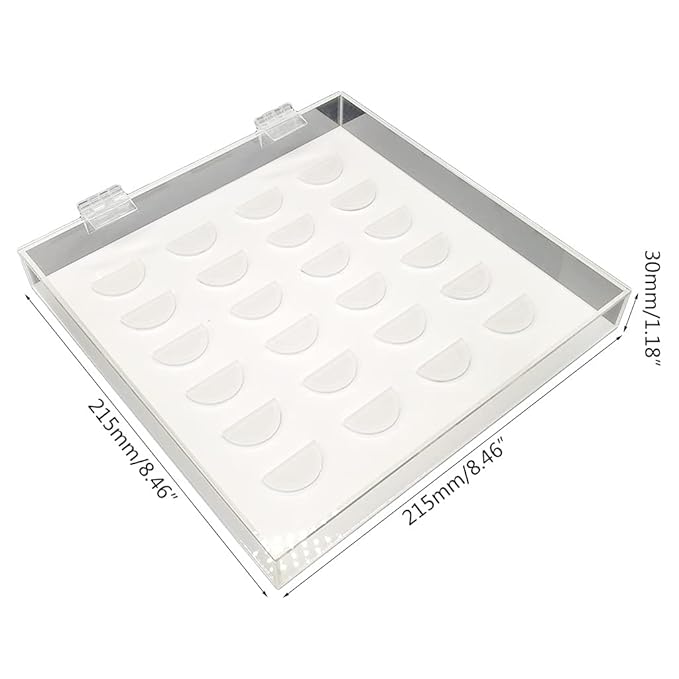 12 Pairs False Eyelashes Clear Storage Box Acrylic Display For Case