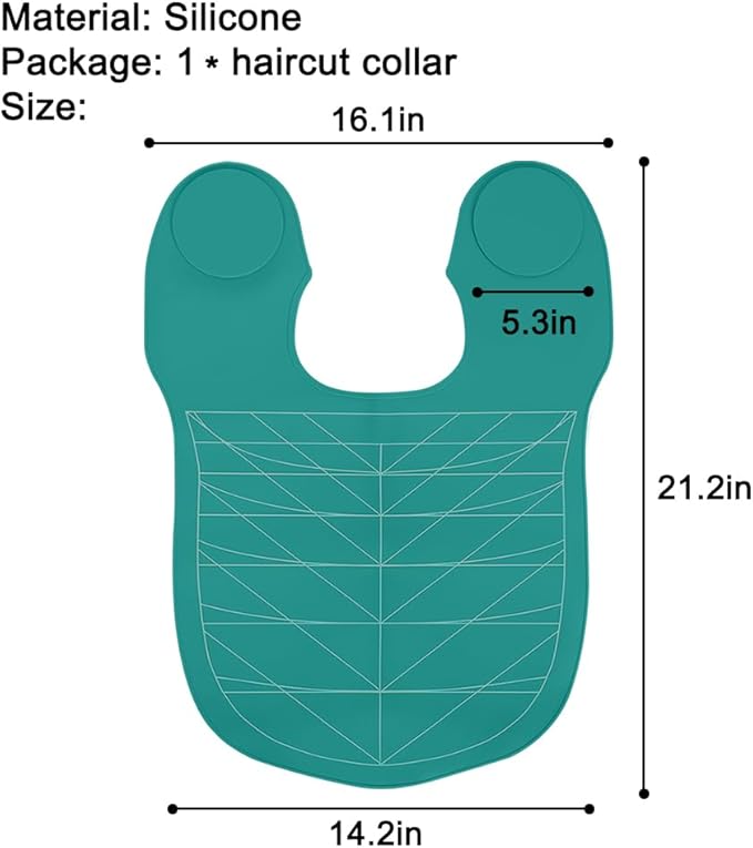 Silicone Hair Cutting Guide Collar - Waterproof Cutting Mat for Hair Stylist - Hair Cutting Cape