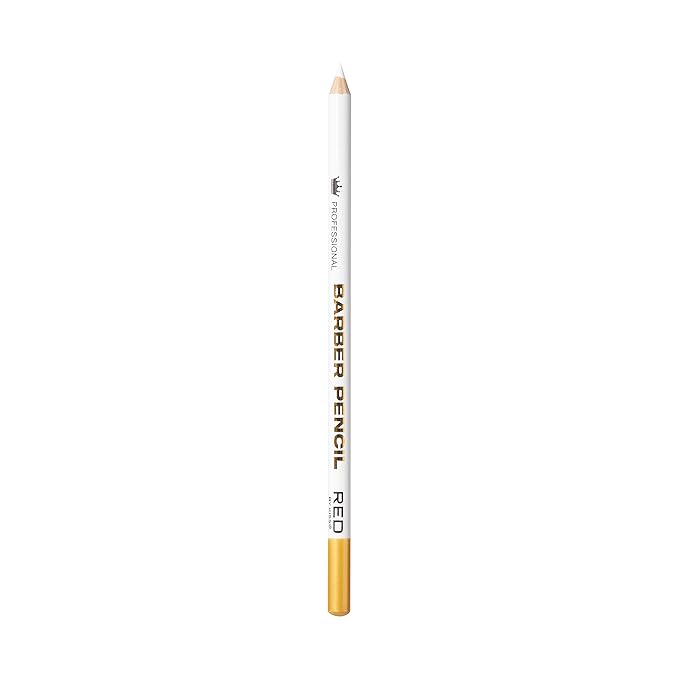Red by Kiss 3PCS Barber Pencil with Built-in Sharpener Edge Hairline Razor Trace Pencils Beard Guide Beard and Hairline Outliner Pencils, Beard Shaping Pencils for Men (White)