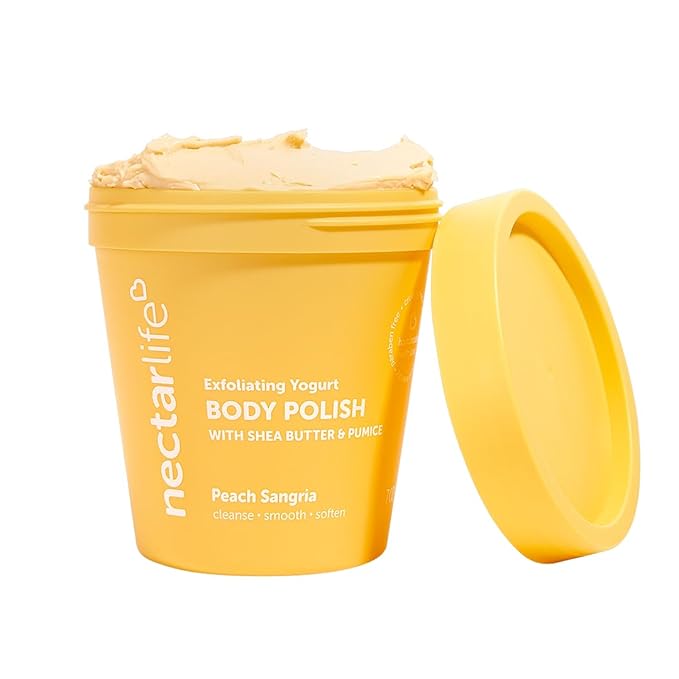 Nectar Life Exfoliating Body Polish with Ground Pumice, 5 oz (Peach Sangria)