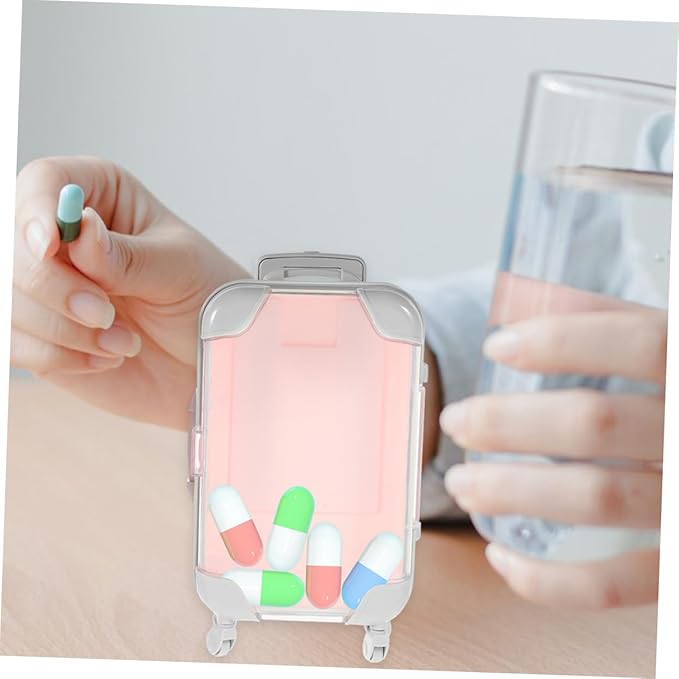 minkissy Mini Suitcase Bag for Women False Eyelashes Storage Case Small Makeup Case Travel Cosmetic Bag