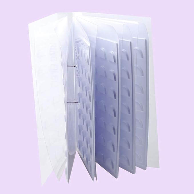 70 Pairs of Eyelash Display Card, Eyelash Storage Book, White False Eyelashes Template Catalog Storage Case