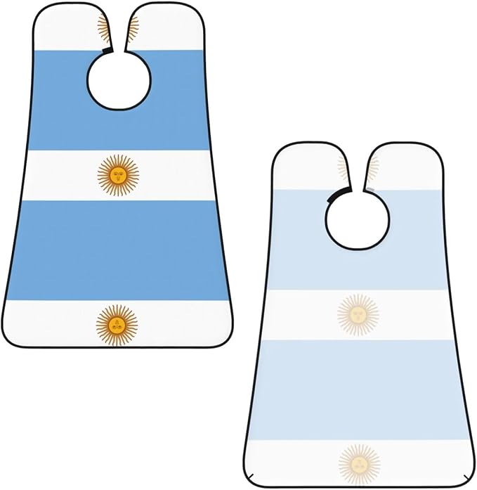 Argentine Flag Print Beard Bib Apron For Men, Beard Hair Catcher For Men Shaving Trimming,Beard Cape Cloth