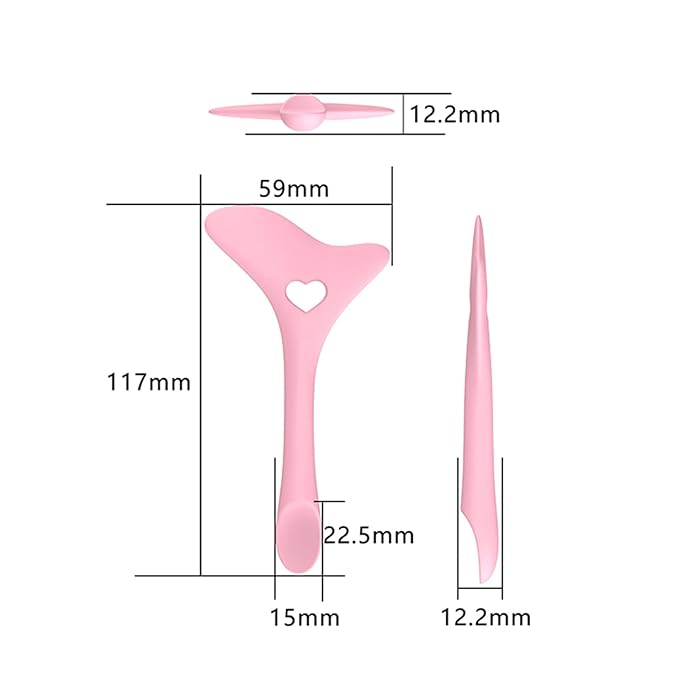Eyeliner Stencils Wing Tips, Silicone Eyeliner Aid, Lipstick Wearing Aid, Face Cream/Mask Applicator, Easy Makeup Tool, Reusable