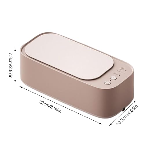 Ultrasonic Jewelry Cleaner Machine - 45Khz Ring Cleaning Device - Portable Device for Retainer, Makeup Brushes, Rings, Necklaces, Earrings and Watches
