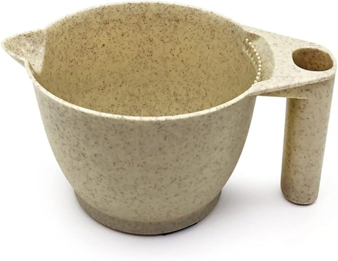 Beaupretty 2pcs Tint Bowl Mixing Bowls Hair Dye Bowls with Handle for for Barber Salon Home Beige