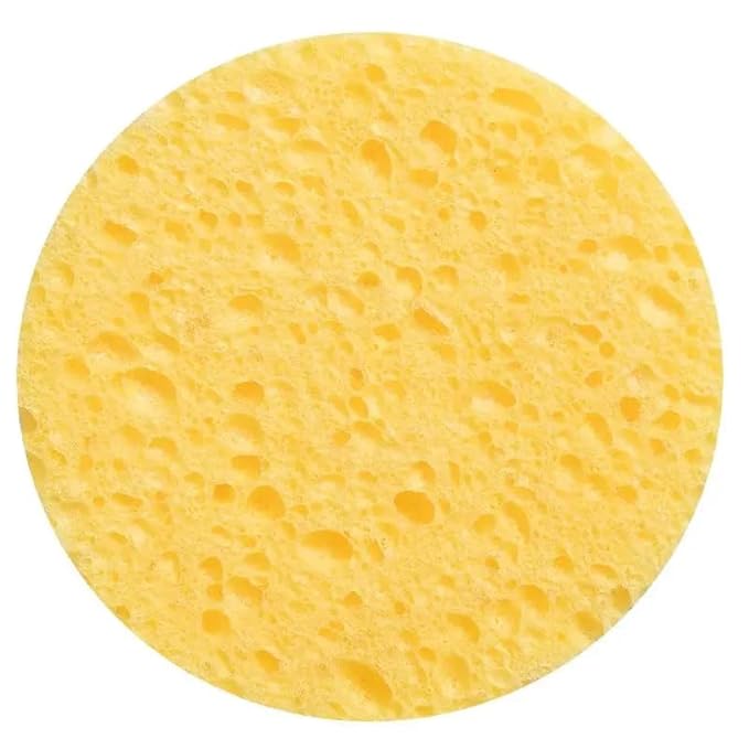 ForPro Professional Collection Premium Compressed Facial Sponges, 50-Count Cellulose Sponges for Facial Cleaning, Exfoliating and Makeup Removal, 2.75" Round, Natural