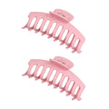 2 Pack Big Hair Claw Clips Nonslip Large Claw Clip for Women and Girls Hair,Strong Hold Grips Hair Accessories 4 Inch (Pink)