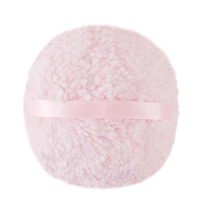 COSHINE Jumbo Body Powder Puff, 6 INCH (15cm) Extra Large Dust Powder Puff Applicator For Loose Mineral Powder Body Powder Shimmer Powder (PINK)