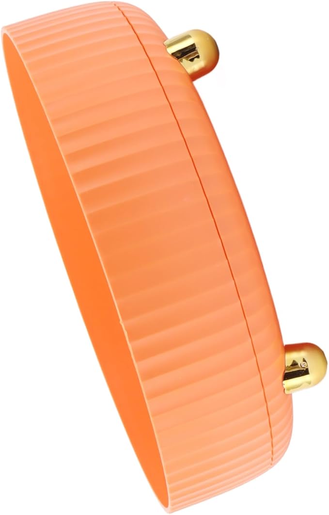 Fydun Rotating Plate, 360 Degree Storage Rack Organizer Round Cosmetic Shelf Basket Turntable for Kitchen Cabinet Pantry Small White Lazy Susans Refrigerator (Orange)