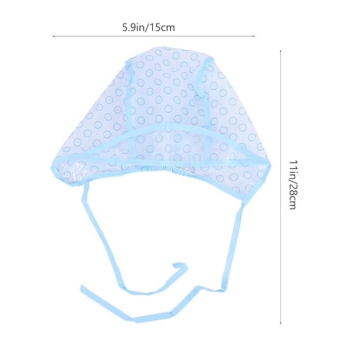 30Pcs Hair Highlight Cap Kit, Salon Hair Coloring Dye Cap Highlight Tipping Cap with Plastic Hooks for Salon Home (Blue)