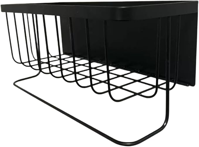 Refrigerator Shelf, Storage Basket, Hanging Basket, Food Organizer Made of Stainless Steel with Easy Assembly and Versatile Use for Kitchen, Bedroom, Black