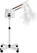 Professional Facial Steamer, 2 in 1 Facial Steamer with Ozone and Hot & Cold Mist for Facial Deep Cleaning and Hydration, Esthetician Steamer on Wheels, Ideal for Spa, Salon and Home Use