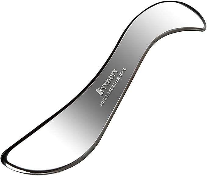 BYYDDIY Stainless Steel Gua Sha Muscle Scraper Tool,Scar Tissue Tool,Physical Therapy Tools,Muscle Scraping Tool,Guasha Massage Scraper,IASTM Tools,Skin Scraping Tool,Soft Tissue Massage Tool