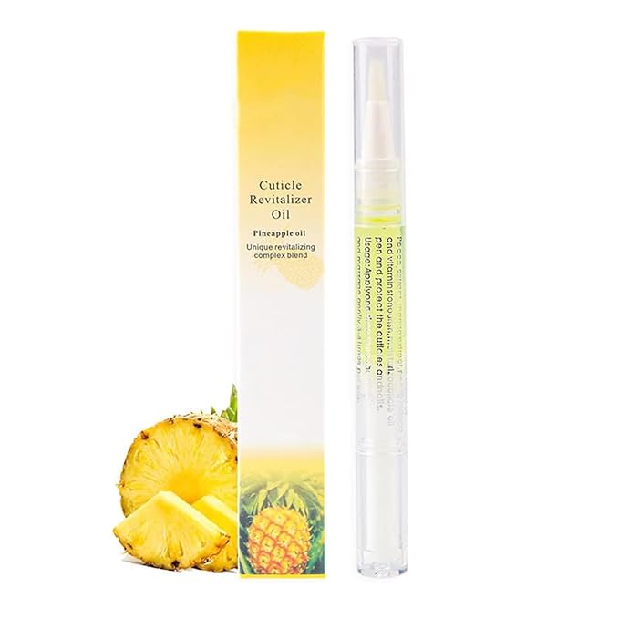 Yimart 4pcs 15 Smell Nail Nutritional Oil Pen Liquid,Nail Cuticle Oil Pen,Nail Oil,Anti-barb Nail Edge Nutritional Oil, Finger Edge Oil,Female Nail Care Tool (Pineapple, 2ML)