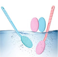 Eyxformula 2 Pcs Back Lotion Applicator with Long Handle & 2 Replacement Pads for Self-Tanning, Sunscreen, Cream, Moisturizer – Easy Reach Body Lotion Applicator for Back, Feet & Hard-to-Reach Areas