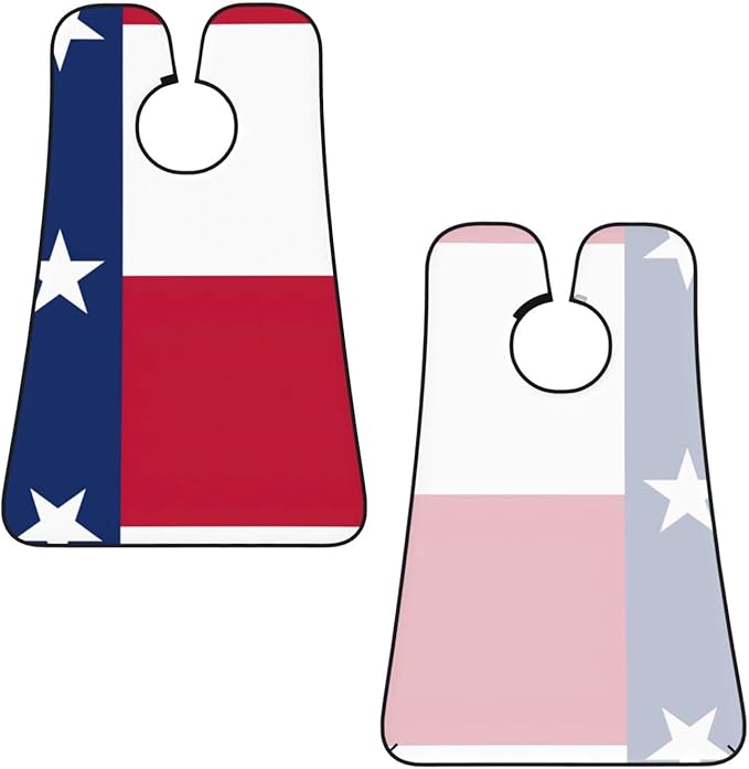 Flag Of Texas Print Beard Bib Apron For Men, Beard Hair Catcher For Men Shaving Trimming,Beard Cape Cloth