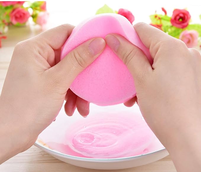 Facial Sponge Compressed,120 Count PVA Professional Makeup Removal Round Face Wash Sponges Spa Pads Exfoliating Cleansing for Women,Yellow,Pink,Purple,Blue,Green