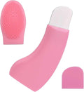 Blackhead Remover Tool, Silicone Stainless Steel Blackhead Extractor Deep Clean Black Head Remover for Face Nose with Silicone Brush Dust Cover Face Scraper Tool for Women (Pink)