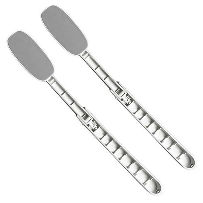 Generic 2Pcs Lotion Applicator for Back | Back Cream Applicator | Foldable Long Handled Oils Sun Cream Applicator | Back Lotion Applicator | Back Applicator for Cream, Gray