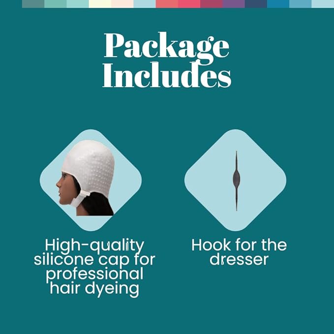 Dompel Silicone Highlight Hair Cap | Reusable Professional Silicone Cap | Special for Hair Dyeing | Model 233 CA (2)