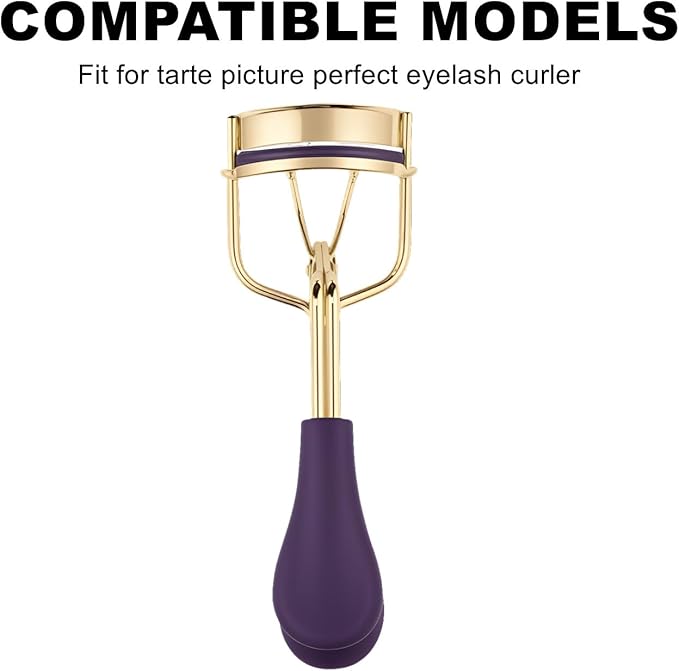 Compaitble with Tarte Picture Perfect Eyelash Curler Refills,36Pack Replacement Rubber Refills Fit for Tarte Eyelash Curler,Purple.