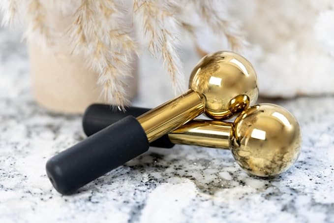 Facial Ice Globes Stainless Steel for Face and Eye, Reduce Redness and Wrinkles, Ice Globe Facial Roller for Home and Spa