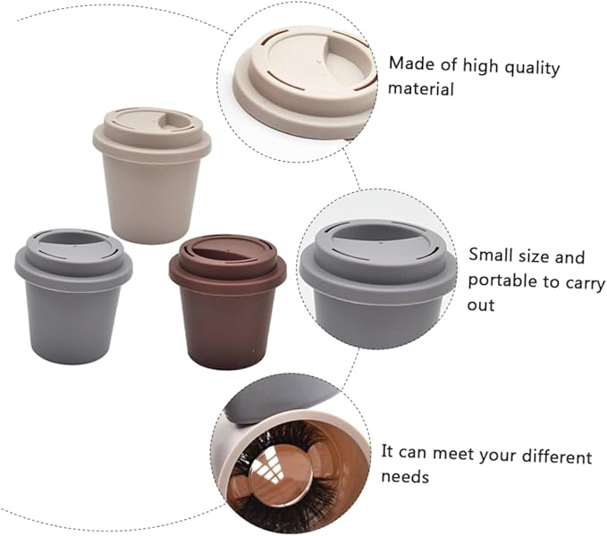 FRCOLOR 3Pcs False Eyelash Storage Box Portable Eyelash Packing Case Makeup Accessories Container for Travel and Daily Use