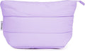 Narwey Travel Makeup Bag for Women Girl, Puffer Makeup Up Organizer Bag Cosmetic Bag, Puffy Cute Makeup Pouch Purse, Travel Toiletry Bag (Pruple)