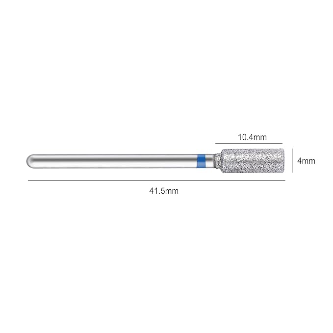NMKL38 Diamond Bit Barrel Shape Electric Nail Drill File Cuticle Cleaner Tool for Rotary Nail Drill Machine Manicure Pedicure Polishing Kit (Medium 4x10.3)