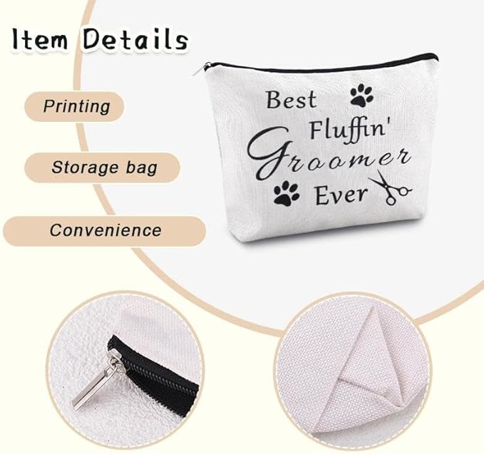 yaozeio Dog Pet Groomer Gift Bag for Women Pet Grooming Bag for Dogs Groomers Birthday Christmas Gifts for Daughter Son Pet Grooming Storage Pouch for Sister Cat Lover Dog Groomer Travel Case