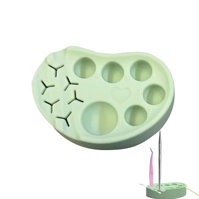 Makeup Mixing Palette - Eyebrow treatmentt Palette, Reusable Silicone Lash Lift Palette, Brow and Eyelash Lifting Lotion Tray, Multifunctional Silicone Makeup Palette for Lash Lift and Brow Treatments