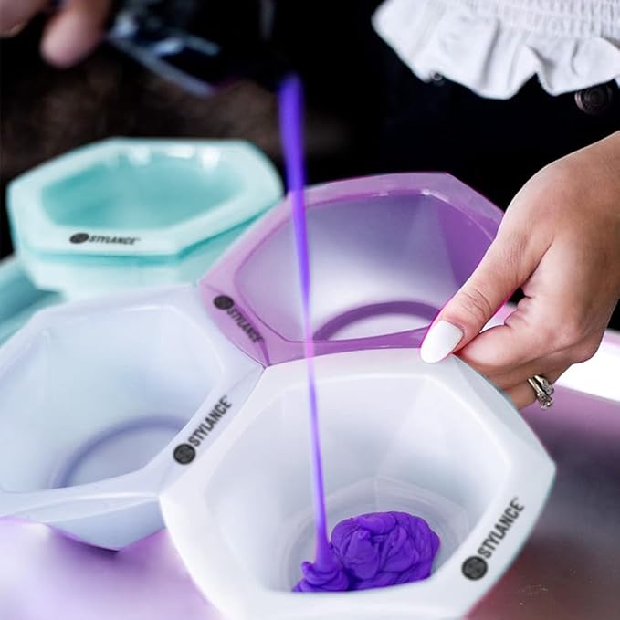 Multi-Colored Connect & Color Bowl Set, Hair Color Mixing Bowls, Hair Bleach, Hair Dye, Coloring kit,Color Palette, 7 Pack