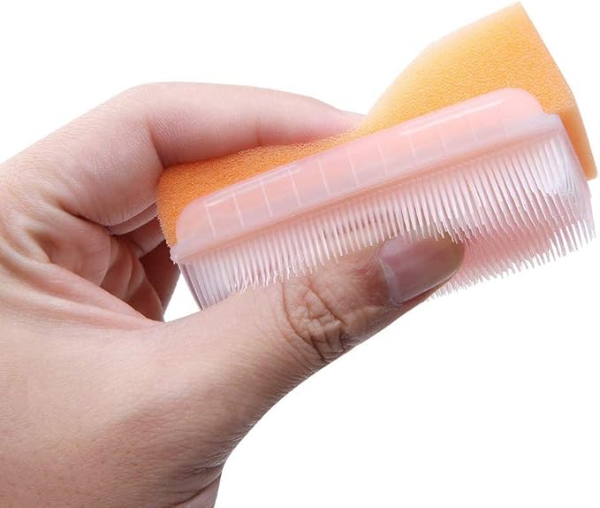 Wellgler's OT Sensory Brush,Autism Sensory Brush for Therapy,Surgical Scrub,Bbaby Sponge for Bathing, Cradle Cap Brush (12Pack)