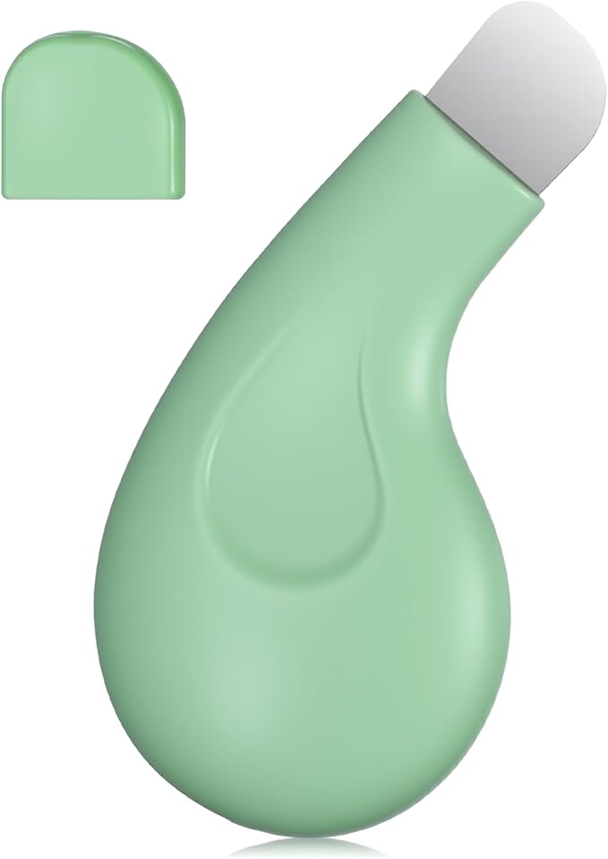 Silicone Nose Blackhead Remover, Blackhead Remover Tool, Deep Skin Scrubber Face Spatula, Mild and Safe Face Scraper for Remove Facial and Nose Ehead for Men and Women, Green