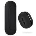 2 IN 1 Silicone Makeup Brush Holder with Beauty Make Up Sponge Holder Case：Soft Portable Cosmetic Face Brushes Holder with Upgrade Anti-Fall Out Magnetic Closure - Black