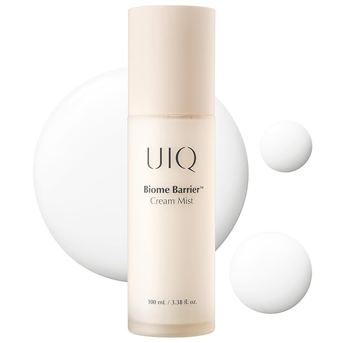 UIQ Biome Barrier Cream Mist, Skin Microbiome-Powered Face Mist with Hyaluronic Acid & Niacinamide for Deep Hydration, Glow & Soothing, Korean Skin Care, 100ml / 3.38 fl. oz.
