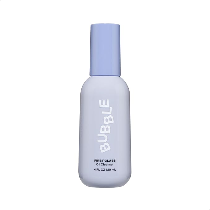 Bubble Skincare First Class Face Oil Cleanser - Facial Cleansing Oil + Makeup Remover Enriched with Rosehip Seed Oil + Sunflower Seed Oil to Nourish + Soothe Skin (4 fl oz)