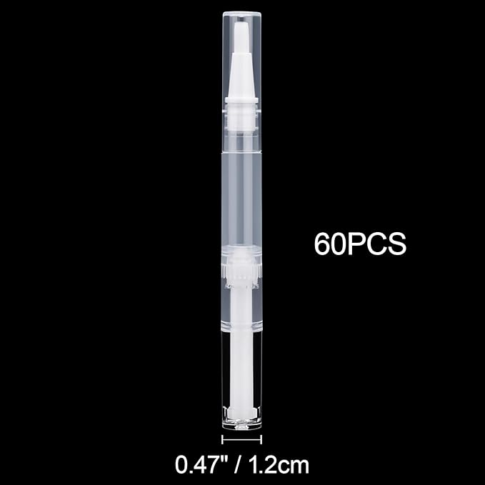 10 Pieces 3ml Transparent Twist Pens, Cuticle Oil Pen Empty Nail Oil Pen with Brush Tip Cosmetic Lip Gloss Container Applicators Eyelash Growth Liquid Tube with 1 Pack 3ml Transfer Pipettes