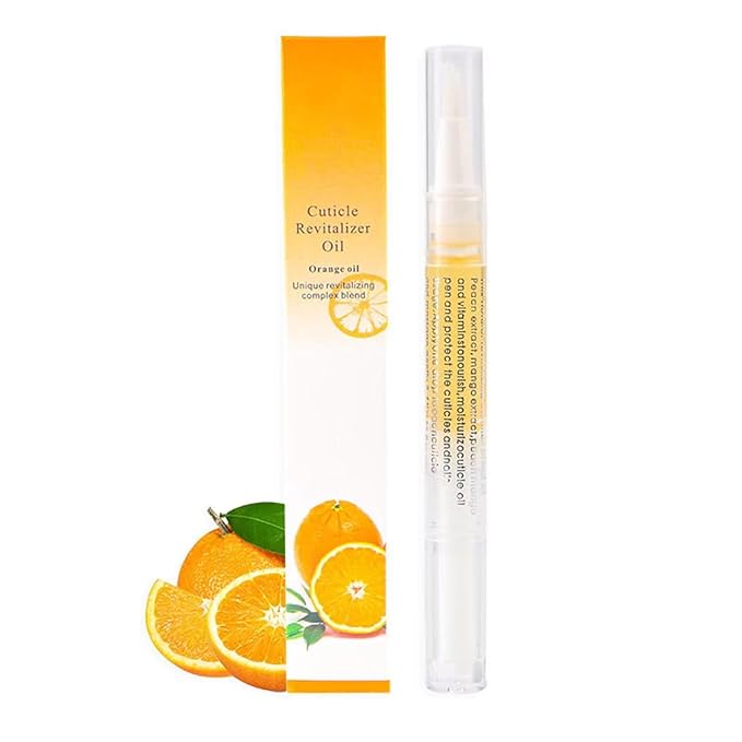 Yimart 4pcs 15 Smell Nail Nutritional Oil Pen Liquid,Nail Cuticle Oil Pen,Nail Oil,Anti-barb Nail Edge Nutritional Oil, Finger Edge Oil,Female Nail Care Tool (Orange, 2ML)
