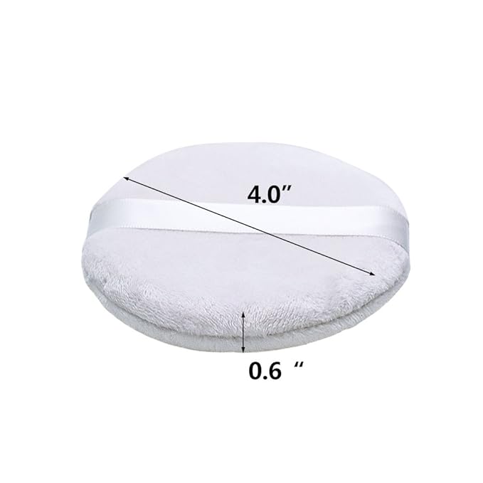 Topwon 4 Inch Powder Puff, Washable Large Body Powder Puff, Soft & Furry - 10Pcs