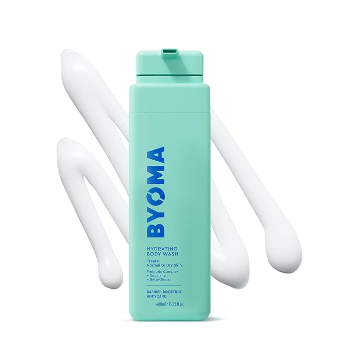 BYOMA Hydrating Body Wash - For Normal to Dry Skin - Hydrating, Creamy Body Wash with Squalane, Beta Glucan - Cleanses, Softens & Soothes - Skin Barrier Repair - 16.9 fl oz