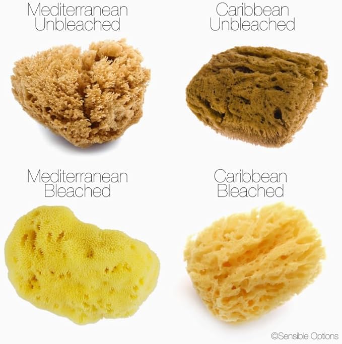 FacialCare Sea Sponges, for A Deep Down Facial Scrub. Exfoliating, Hypoallergenic, Zero Waste. The Premium Quality Mediterranean Sea Sponges. (Natural Brown, Minimalist Packaging)