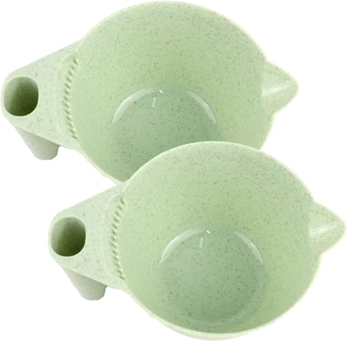 Beaupretty Hair Dye Mixing Bowl with Handle 2-Pack Portable Color Bowls for Salon and Home Use Ergonomic Grip Easy Clean 6.69X3.54X3.14 Inch