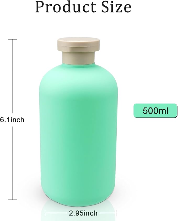 Shampoo and Conditioner Bottles 16.9oz 2 Pack Travel Bottles for Toiletries