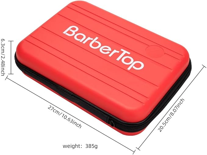 Barber Bag for Clippers Supplies, Sturdy Clipper Storage Case for Barber Accessories, Hair Trimmer Organizer Travel Bag for Men Razor Guard Grooming Kits (Big-Red)